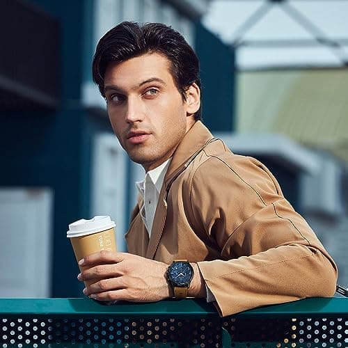 BY BENYAR BY BENYAR Mens Watches Analog Quartz Chronograph Waterproof Wrist Watches for Men Fashion Business Work Casual Sport Designer Dress Watch with Calendar Elegant Gifts for Men