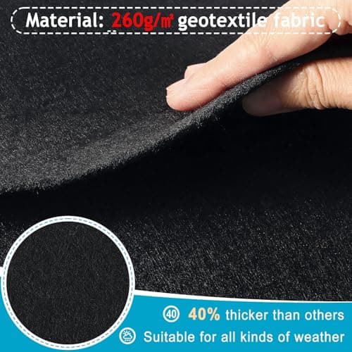 260G/M² Pool Pads for Above Ground Pool, 15FT Round Under Pool Mat Made of Durable and Prevents Puncture Geotextile Material to Protection and Extend The Life of Inflatable Swimming Pool or Hot Tub