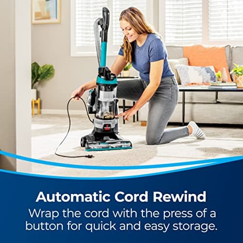 Bissell CleanView Rewind Upright Bagless Vacuum with Automatic Cord Rewind & Active Wand, 3534