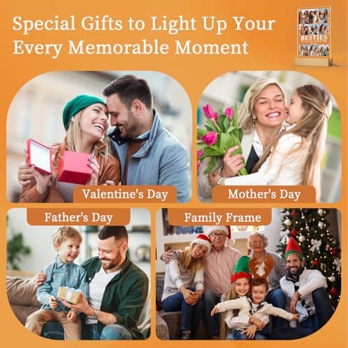ALBK Personalized Best Friend Plaque Gifts - Personalized Bestie Birthday Gifts for Women, Custom Photo Plaque, Customized Presents for Friend Bestie Sister Couple Mum Dad B0GGB3X184