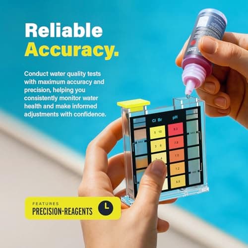 Lupo 3-in-1 Pool Test Kit | Pool Testing Kit for Residential Swimming Pools & Spas for Testing Total Chlorine, Total Bromine & pH | Pool Chemical Test for Quick & Accurate at-Home Pool Water Testing