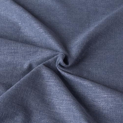 TinaKim Water-Resistant Upholstery Fabric for Sofa, Chair & Car Seat Covers - Heavy-Duty Slub Burlap Linen-Like Cloth, 54" Wide, Stain-Repellent Indoor/Outdoor Use (12 Grey Blue, 1 Yard)