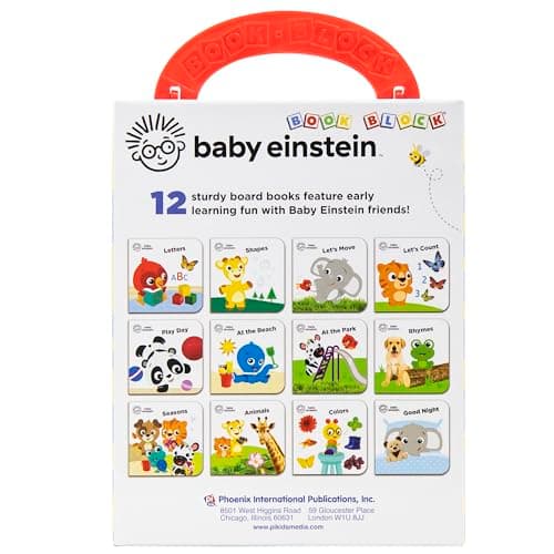 Baby Einstein - My First Library Board Book Block 12-Book Set - First Words, Letters, Counting, and More! - PI Kids 1503751864