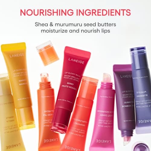 With Shea & Murumuru Butters for Hydrating, Moisturizing, Glossy, Non-Sticky Shine LANEIGE Lip Glowy Balm | Sheer Tinted Lip Treatment Balm Tube B0GPB2FY5H