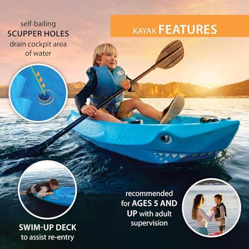 Lifetime Lifetime Shark Youth Kayak with Paddle