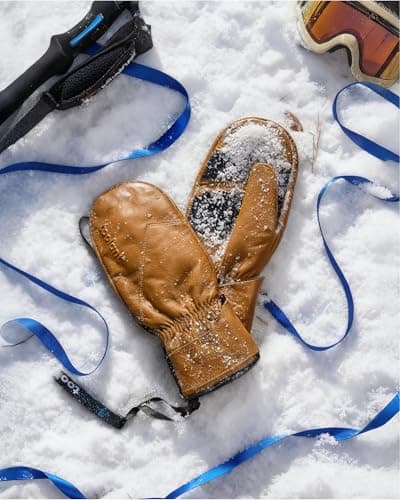 toolant Leather Ski Mittens, Winter Gifts for Men & Women, 3M Thinsulate, Waterproof & Durable for Snowboarding, Outdoors