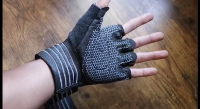 ihuan Ventilated Weight Lifting Gym Workout Gloves with Wrist Wrap Support for Men & Women, Full Palm Protection, for Weightlifting, Training, Fitness, Hanging, Pull ups