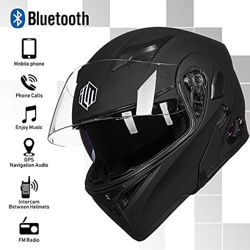 ILM Bluetooth Motorcycle Helmet Modular Flip up Full Face Dual Visor Mp3 Intercom FM Radio DOT Model 902BT/902BT PRO/902BT MAX
