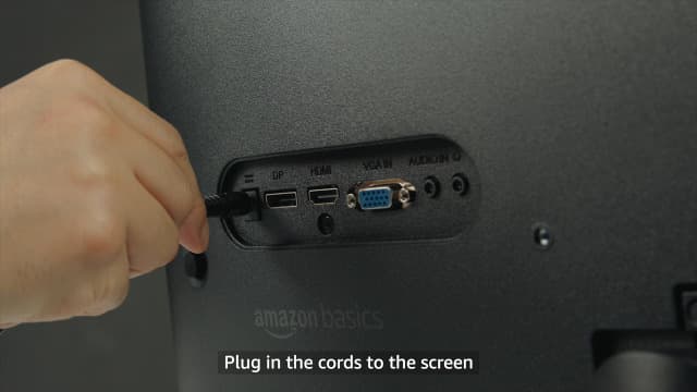 Amazon Basics 24 Inch (23.8 inch viewable) Monitor, FHD 1080P, Max 100Hz, VESA Compatible, Built-in Speakers, Black