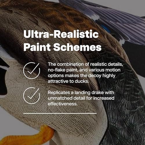 Avian-X Powerflight Smart Motion Mallard Spinning Wing Duck Decoy, Ideal for Hunting, Outdoor, Wasp, Deer, Bee Deterrent, Fake Call, Animal Scare