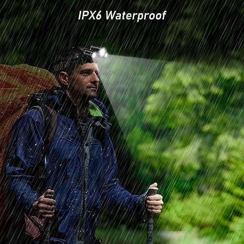 Blukar LED Rechargeable Headlamp,Super Bright Rechargeable Headlight Flashlight-3 Lights 5 Modes,Zoomable,Spotlight&Floodlight Combination,IPX6 Waterproof,20+Hrs Runtime for Running,Hiking,Camping etc