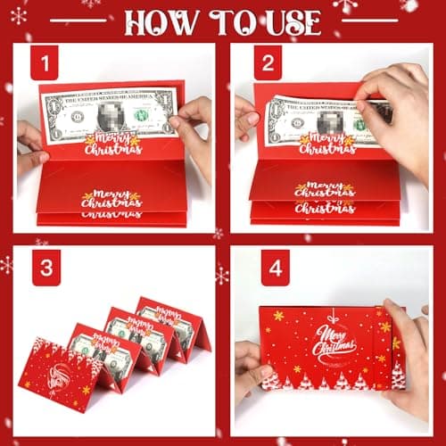 6-Slot each Bill & Gift Card Holder for Xmas Gifts, Xmas Money Holder for Cash Gift Ideas 6Pcs Christmas Money Holders Cards Booklet for Christmas Cash Gifts B0FMJNJ1T2