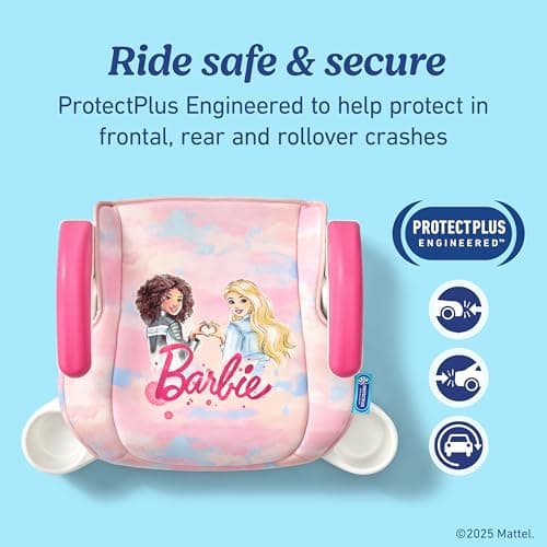 Graco TurboBooster 2.0 Backless Booster Car Seat, Barbie Paint, Travel Booster Seat for Children Ages 4-10, Weight 40-100 Pounds and Height up to 57 Inches