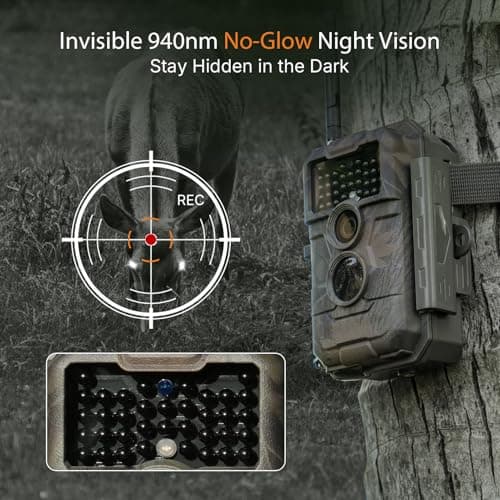 GardePro E6 WiFi Trail Camera (Non-Cellular), Stable WiFi with External Antenna, On-Site App Viewing, 64MP 1296P HD, No-Glow Night Vision, Motion Activated Waterproof Game Camera