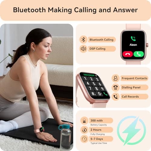 Smart Watch for Women, Smartwatch for iPhone & Android Bluetooth (Answer/Call) Built-in Alexa, 1.91" HD Fitness Tracker with 105+ Sport Modes, IP68 Waterproof, Sleep/Heart Rate/SpO2/Stress Monitor