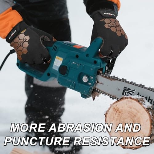 SLARMOR Winter Work Gloves for Men, Insulated, Waterproof, Touch Screen, Warm Thinsulate Lining for Cold Weather