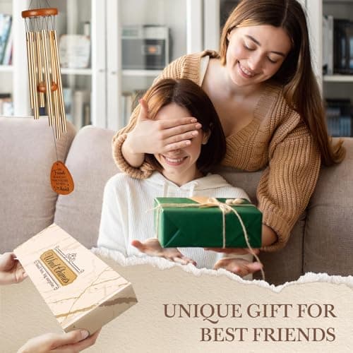 Aurahouse Best Friend Birthday Gifts for Women, Friendship Wind Chimes Gifts for Best Friend Woman Men Long Distance, Bestie Friend Birthday Gift for Women Friendship, Friendsgiving Gift