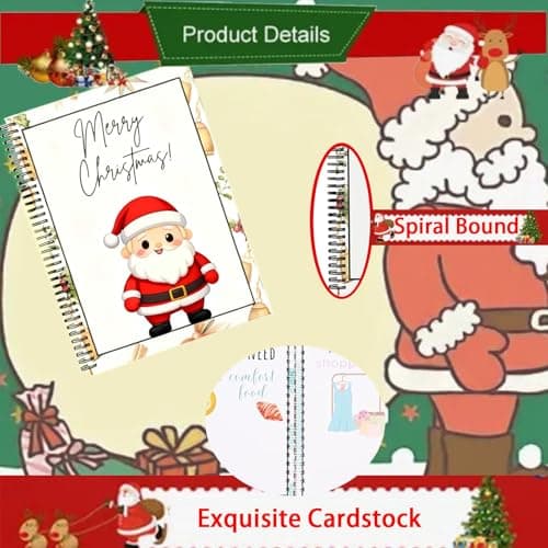 Christmas Stocking Stuffer Christmas Gift Card Book for Adults, Merry Christ-mas Gift Cards, 5x7 Color Spiral Bound Card Book- Surprises On Every Page, DIY Personalized Xmas Gifts for Family, Friends, Students B0FW3QJVR6