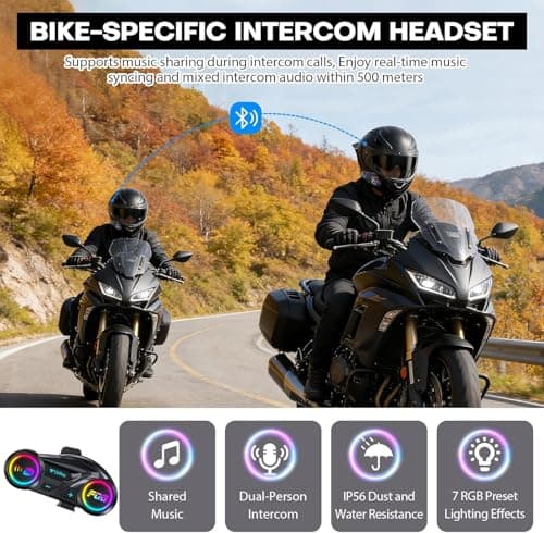 Motorcycle Helmet Bluetooth, DOT Approved Modular Motorcycle Helmets with Dual Visor, Flip Up Full Face Helmet for Adults Men Women
