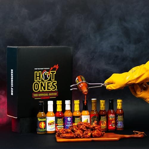 Hot Ones Hot Sauce Challenge - Season 30 - Hot Sauces Gift Sets - Variety Pack - Made with Natural Ingredients - Unique Small Batch Sampler Gift Set - 5 fl oz Bottles (10-Pack) B0GVVYMJKM