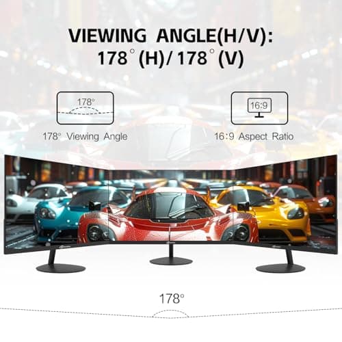 ArcticPro 24inch Computer Monitor, FHD 1080p, 144Hz Office and Gaming Monitor, IPS, Adaptive Sync, 110% sRGB, 1ms, 3-Sided Frameless, Ultra Slim, VESA Mountable, Anti-Blue Light Design, HDMI, DP