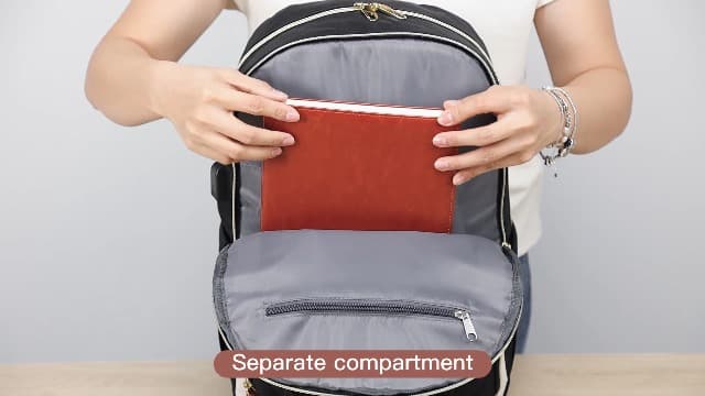 Laptop Backpack for Women Bag - 15.6 inch Work Travel Backpack with USB Charger College Bookbag Waterproof Business Computer Backpack Anti-theft Casual Backpacks for Nurse Teacher Beige Black Brown