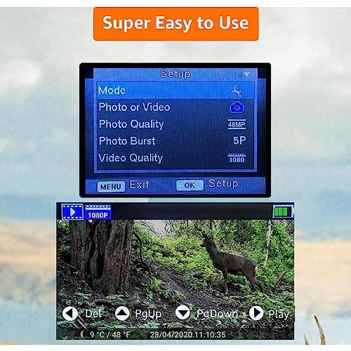 GardePro A3S Trail Camera (Non-Cellular, Non-WiFi), 64MP Photo & 1296P HD Video, 0.1s Trigger, 100ft No-Glow Night Vision, Motion Activated Wildlife Camera