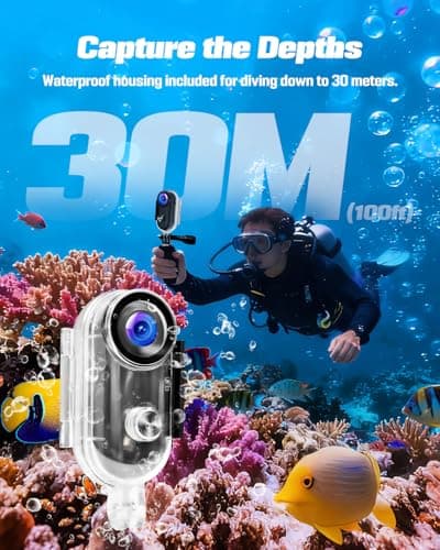 Upgraded 4K Action Camera, Mini Body Camera with Audio and Video Recording, Magnetic Hands Free POV Camera with 360°Rotatable Clip, Waterproof Case Chest Camerafor Pet Walking, Bike, Travel, Vlog