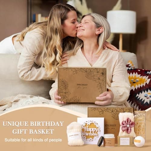 Unique Birthday Gift for Mom, Funny Gift Ideas, Gift Basket for Sister Wife Best Friends Daughter Coworkers Aunt Teacher Birthday Gifts for Women, Happy Birthday Gift Box Set for Woman B0F6XKNQJP
