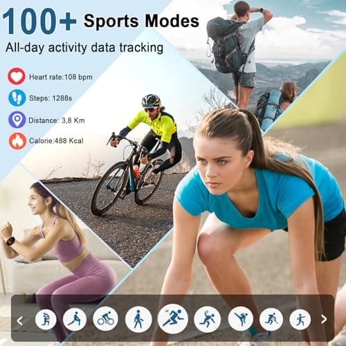 Smart Watch for Men Women(Answer/Make Calls), 1.95"HD 2025 New Smartwatches with Heart Rate/Sleep Monitor/Pedometer, Fitness Tracker 113+ Sport Mode IP68 Waterproof Running Watch for Android iOS