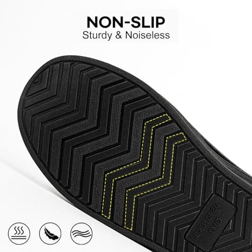 LongBay Men's Memory Foam Diabetic Slippers Comfy Warm Plush Fleece Arthritis Edema Swollen House Shoes