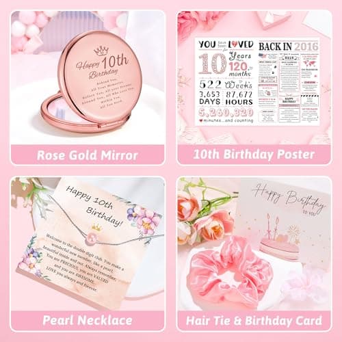 10 Year Old Girl Birthday Gift for 10 Years Old Girls Gifts Trendy Stuff Happy 10th Birthday Gifts for Girls Popular Ten Year Olds Girl Gift Ideas Cute Double Digits Decorations Presents Accessories B0FZC39TCR