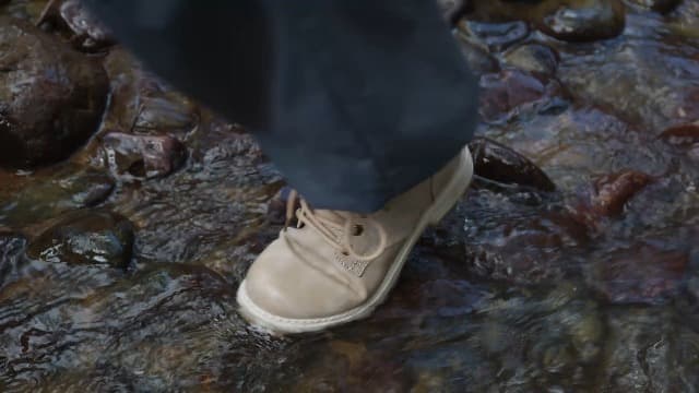 ANJOUFEMME Womens Comfy Outdoor Hiking Boots-Low heels Combat Ankle Boots for Women Non Slip Lace up Winter Shoes for Backpacking Trekking Walking