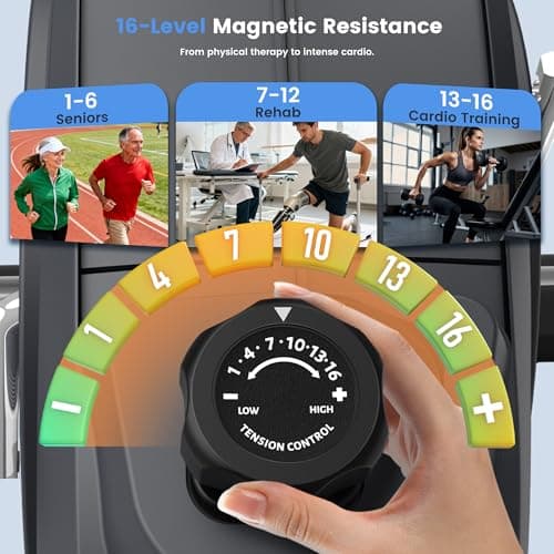 Recumbent Exercise Bike, Recumbent Stationary Bike for Home, Recumbent Bike with 400LB Weight Capacity Whisper-Quiet 16 Levels Magnetic Resistance Heart Rate and Multi-Function LCD Comfortable Seat