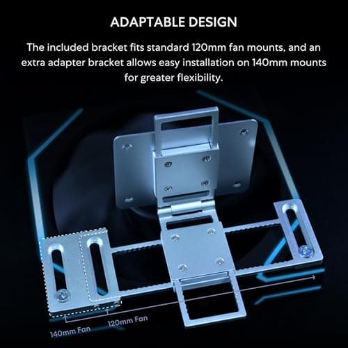 Lian Li 8.8" Universal Screen for PC - Adjustable Mounting for Any Computer Setup - Customizable ARGB Frame - PC Temperature Display Panel - LCD Screen Disply - Mini Monitor - SM088W (US88 v1 White)