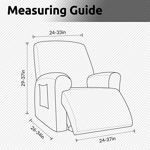KEKUOU Recliner Chair Covers,Lazy Boy Recliner Covers Stretch Couch Cover Slipcovers 1 Piece Furniture Protector with Elastic Bottom for Dog,Kids.(Recliner, Navy Blue)