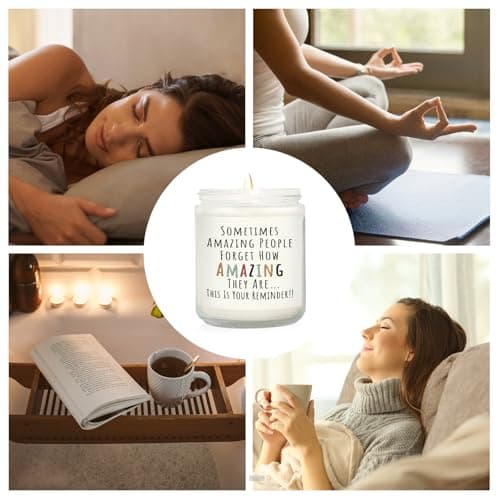 Christmas/Thank You/Inspirational Gift for Woman Her Friend Teacher Mom Girlfriend Sister Bestie, Stocking Stuffers, Lavender Craftique Gifts for Women, Birthday Gifts for Women- You're Amazing Candle B0DYMW78WD