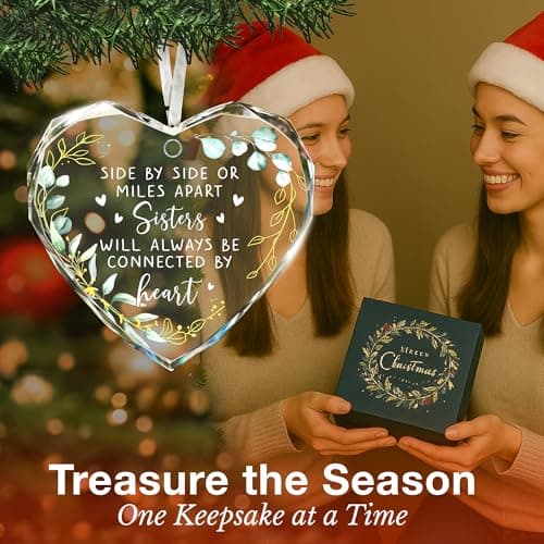 Gifts for Sister - Special 2025 Sister Ornaments for Christmas Tree Decoration, Perfect Sisters Gifts for Women, Unique Sisters Gift from Sister, Decorative Ornaments for Christmas Tree