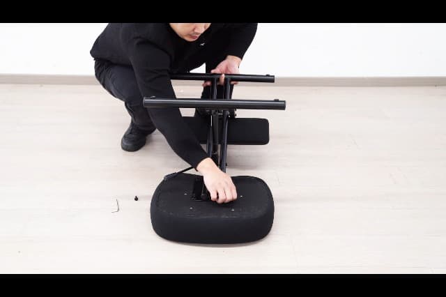 Kneeling Chairs with Backrest Linen Ergonomic Home Office Chair Adjustable Height Seat Rolling Wheels Comfort Thick Cushion Work Stool Improve Posture Chair