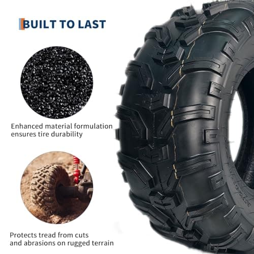 Garvee 2 Pack 24x10-11 ATV UTV Tires 4-Ply All-Terrain Tubeless Tires for Daily Work, Hunting & Recreational Riding on ATV, UTV, Quad and 4 Wheeler