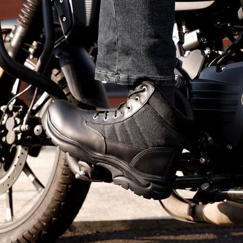 NORTIV 8 Men's Waterproof Tactical Work Boots Leather Outdoor Hiking Military 6 Inches Motorcycle Combat Boots