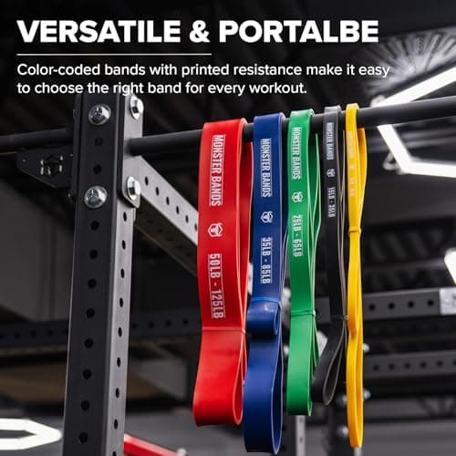 Pull Up Bands, Resistance Bands (Set of 5) – Pull Up Assistance Bands Set – Exercise Workout Bands for Working Out, Strength Training, Stretching & Physical Therapy