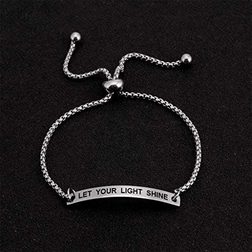 SOUSYOKYOSAM Women Bracelets for Women, Stainless Steel Inspiration Motivational Jewelry Gifts for Girl B07SLKDT79