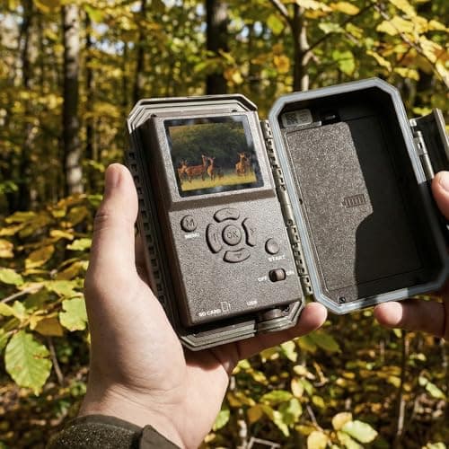P70 (Non-Cellular,Non-WiFi) Trail Camera, 64MP 1296p, Game Cameras with No-Glow IR Night Vision, Motion Activated, Waterproof for Wildlife Deer Cams, Hunting