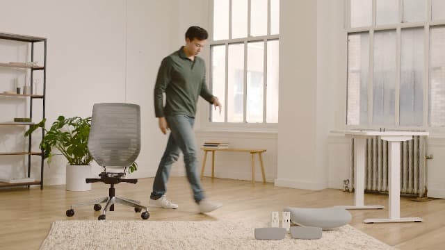 Branch Ergonomic Chair - A Versatile Desk Chair with Adjustable Lumbar Support, Breathable Mesh Backrest, and Smooth Wheels - Experience Optimal Comfort and Support - Graphite - White