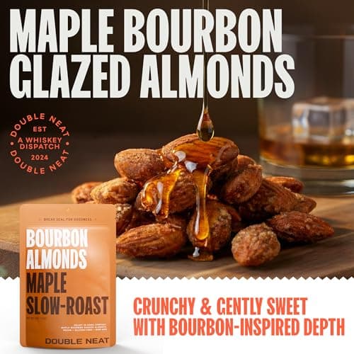 Double Neat Bourbon Flavored Snacks Variety Pack | Snacks Gifts for Men | Bourbon Glazed Beef Jerky, Cinnamon Whiskey Pecans, Almonds | Gift for Whiskey Lovers Men | 10oz, 3 Pack B0GGHN7KTL