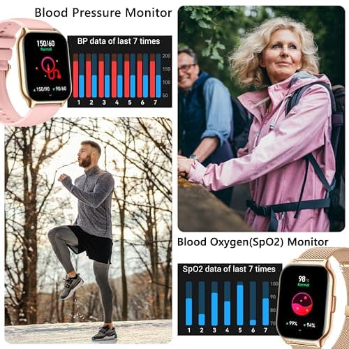ZOSKVEE Smart Watch 45mm for Women Men(Dial/Answer Calls), 2.0" Fitness Tracker Watch with Heart Rate/Blood Pressure/Blood Oxygen Monitor for Android iOS