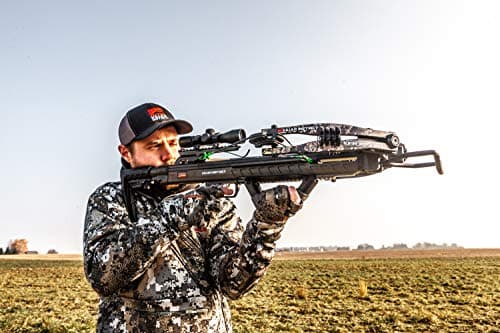 Killer Instinct Boss 405 Crossbow Pro Package with 4x32 IR-W Scope, Rope Cocker, String Suppressors, 3-Bolt Quiver, 3 Hypr Lite Bolts and Field Tips, Stick of Rail Lube