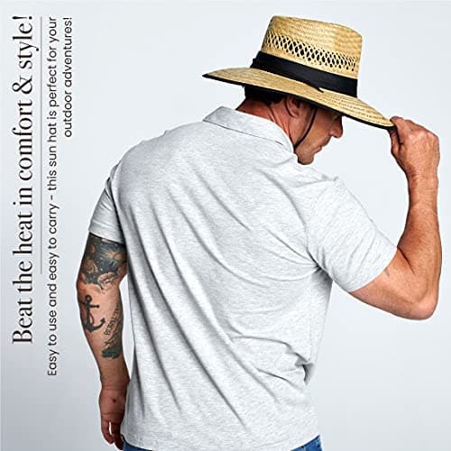 San Diego Hat Co. San Diego Hat Company Women's Rush Straw Lifeguard Hat with Fabric Band