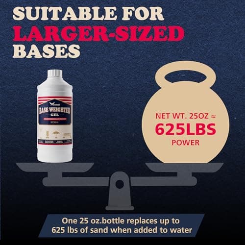 AceGold Sand & Sand Bag Alternative Polymer | Base Weighted Gel Replaces 625 lbs. Sandbags to Anchor Portable Basketball Hoops, Umbrellas, Pool Hoops & Items with a Base from Falling | 25oz